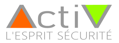 Logo de l'entreprise Activ'Sécurité avec son slogan.