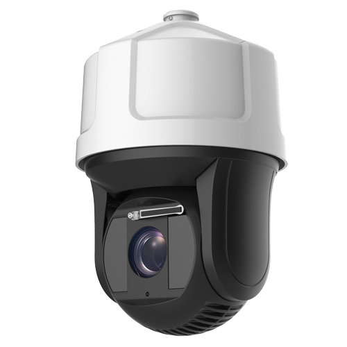 Caméra de vidéosurveillance sur dôme motorisé avec une qualité 4K.